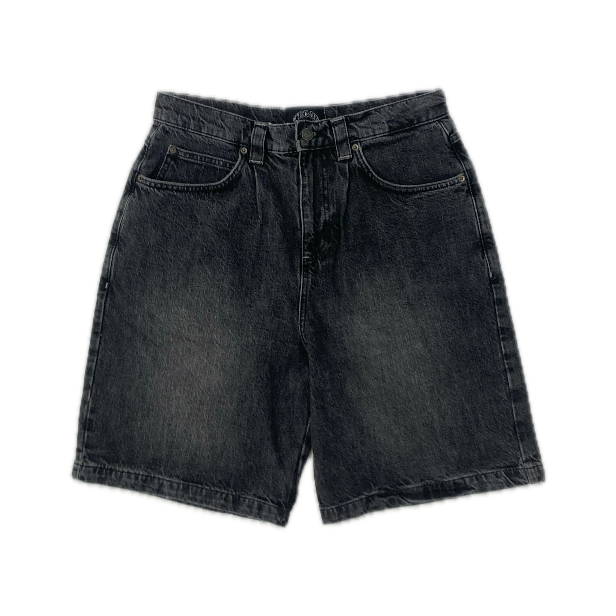Maxxed Black Denim Shorts