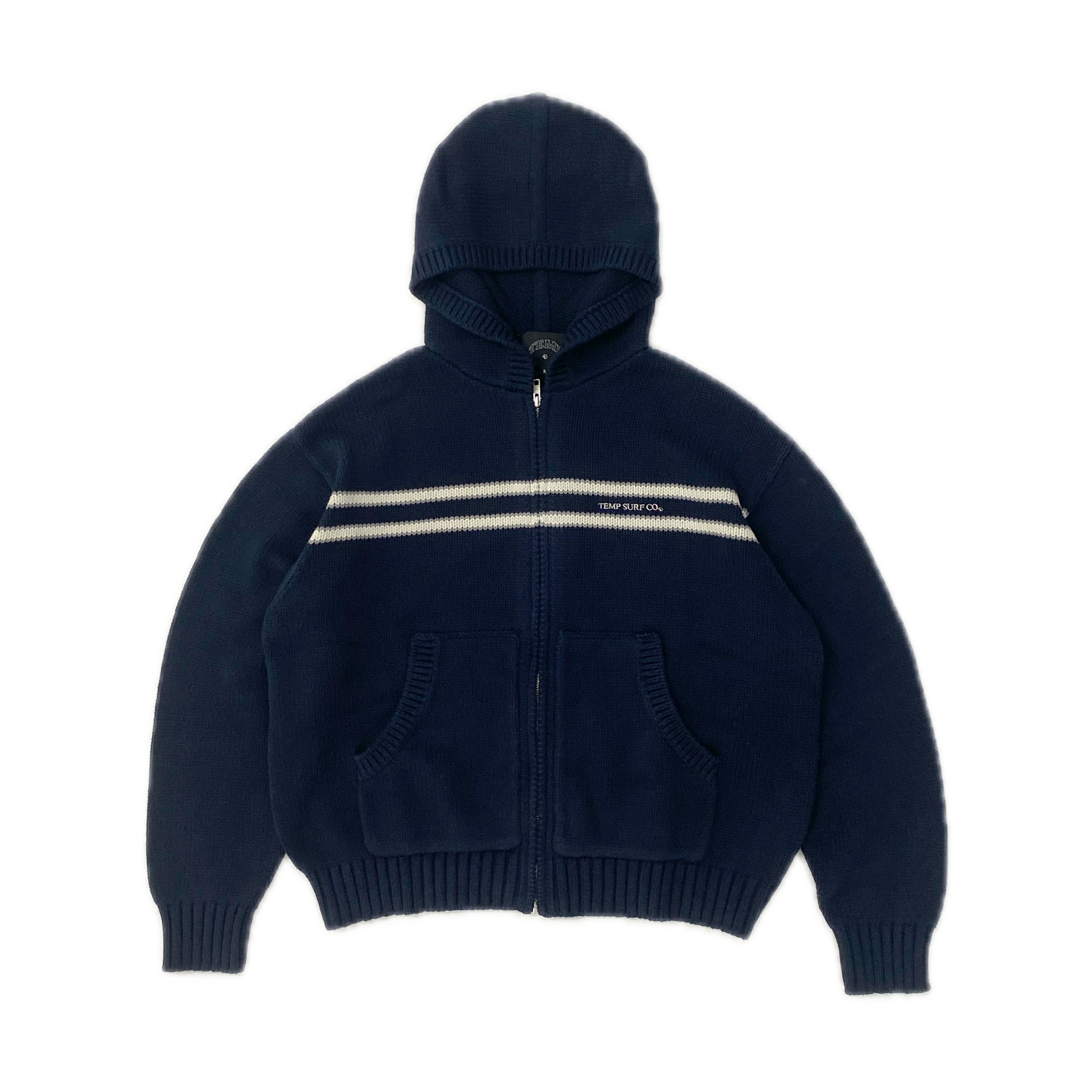 Navy Knit Hoodie
