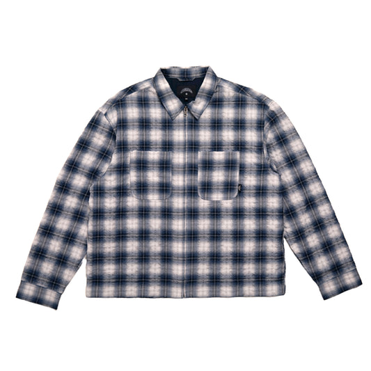 Navy Ripple Check Overshirt