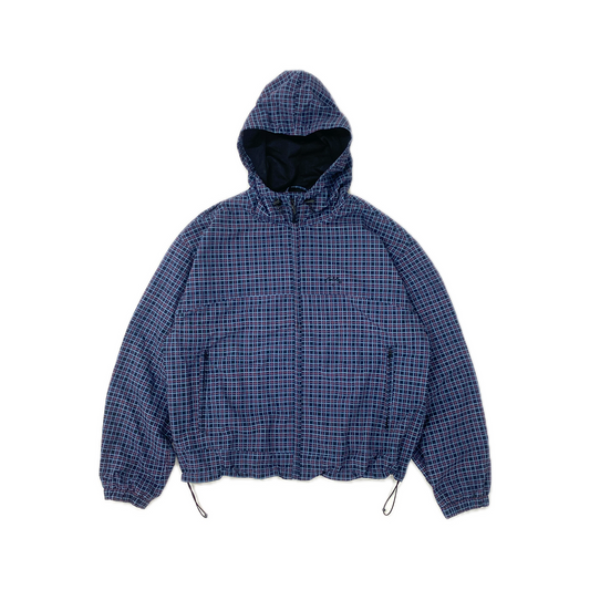 Navy & Red Check Nylon Jacket