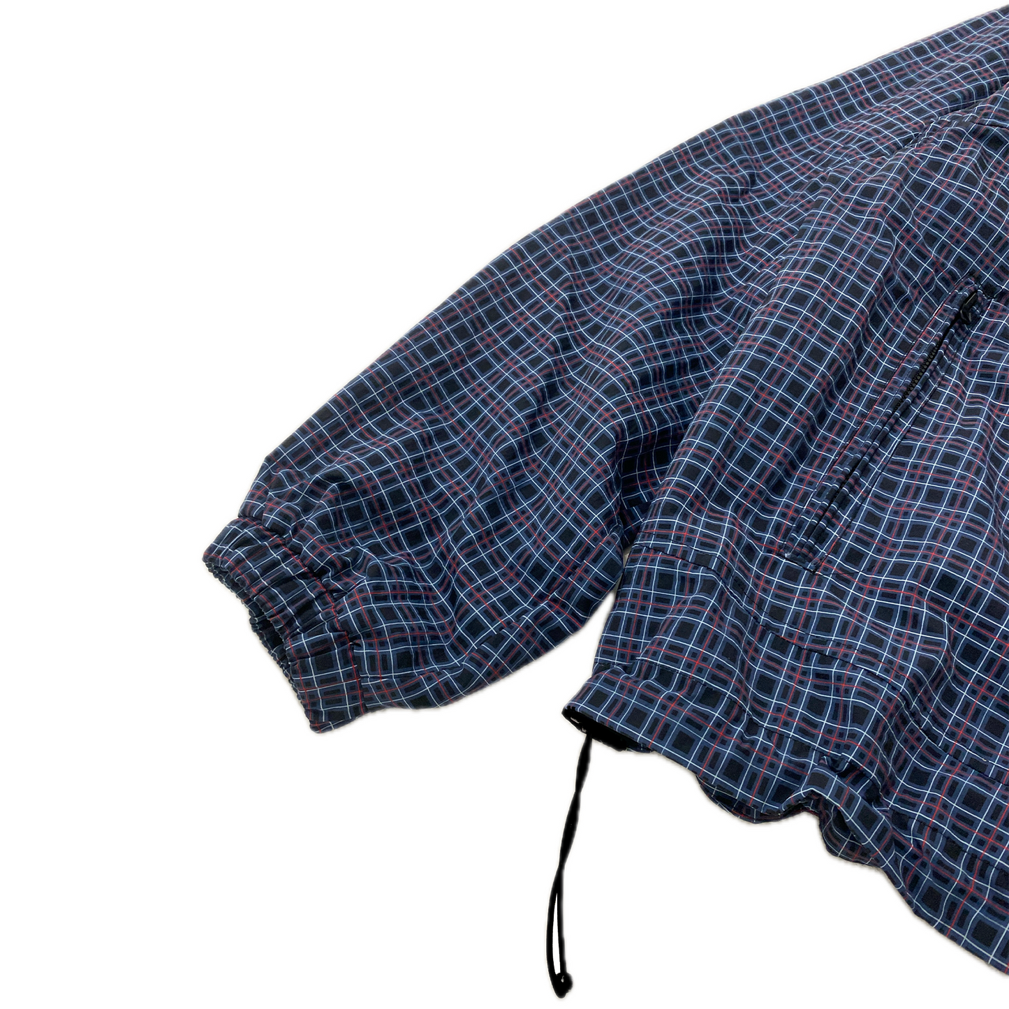 Navy & Red Check Nylon Jacket
