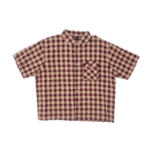 Crinkle Red Check Shirt