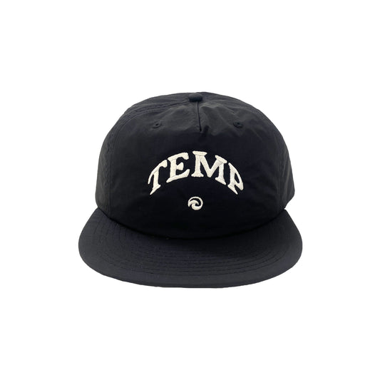 Black Nylon Peak Cap