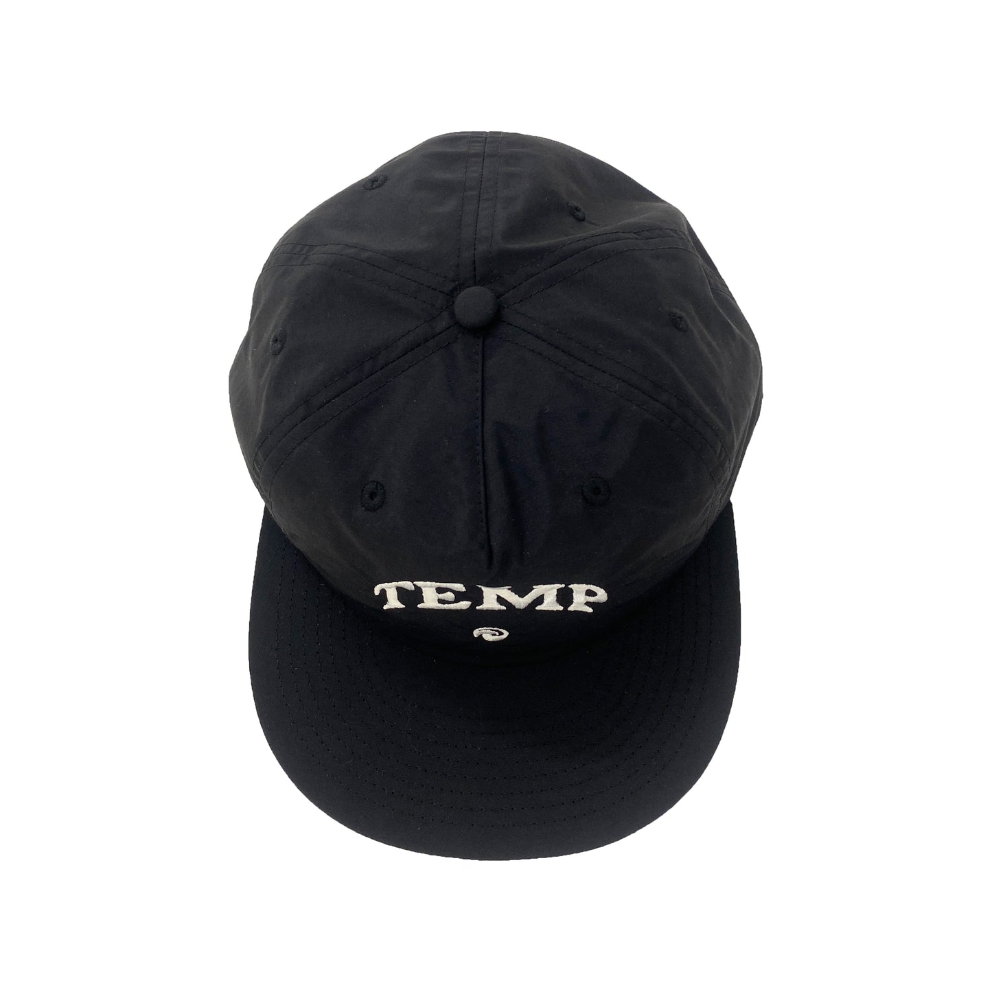 Black Nylon Peak Cap